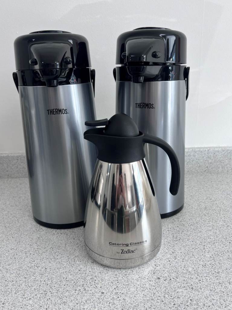 Thermos Stainless Steel Jugs and Small Server – Good Condition