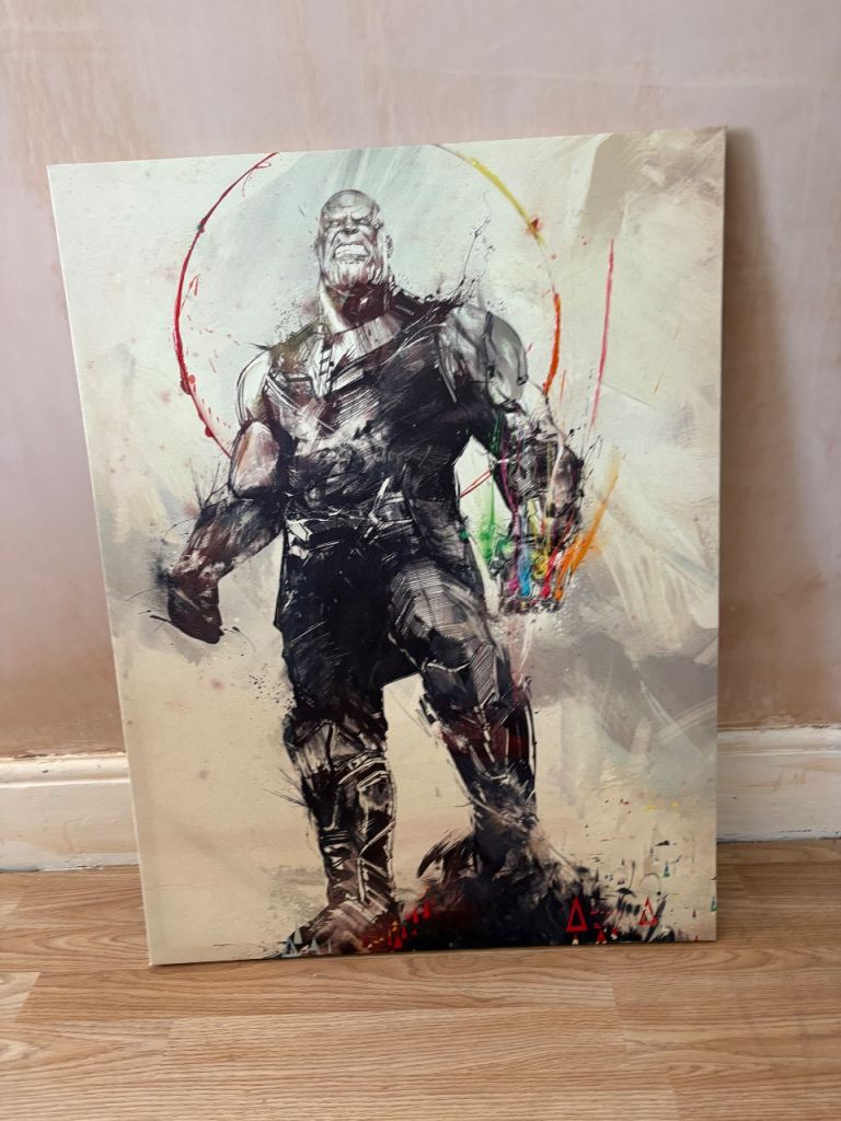 Large Thanos Canvas Wall Art – Good Condition