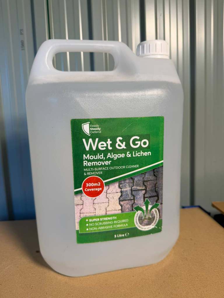 Wet & Go Mould Algae Lichen Remover 5L Outdoor Cleaner Patio Driveway