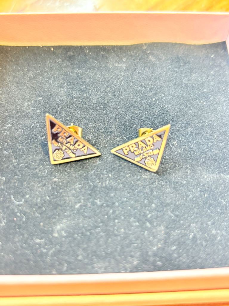 Luxury silver gold plated earrings 