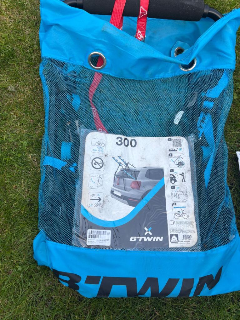 Boot car bike rack Btwin 300 2/3 bikes