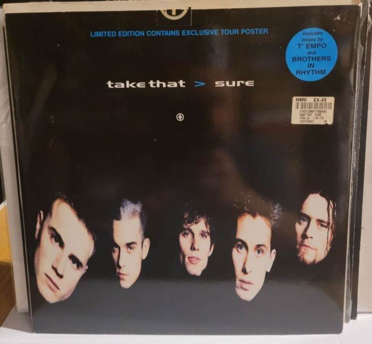 Take That / Sure  Ltd Edition 12" Single with Postet 