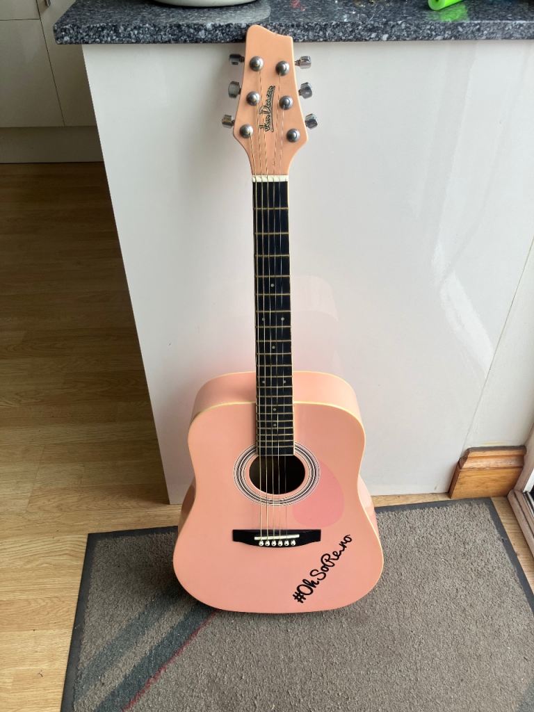 Pink Acoustic Guitar