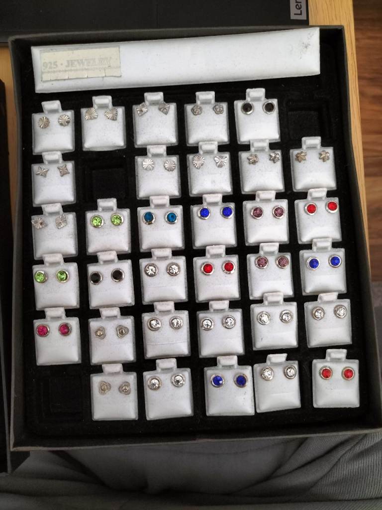 New Stud Earrings & nose studs – Multicoloured Set of 40 Pairs Any 3 items for £13