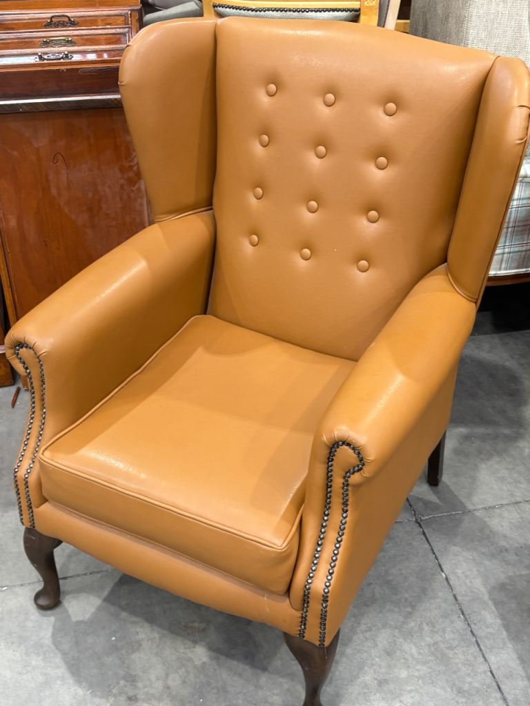 High back wing chair 