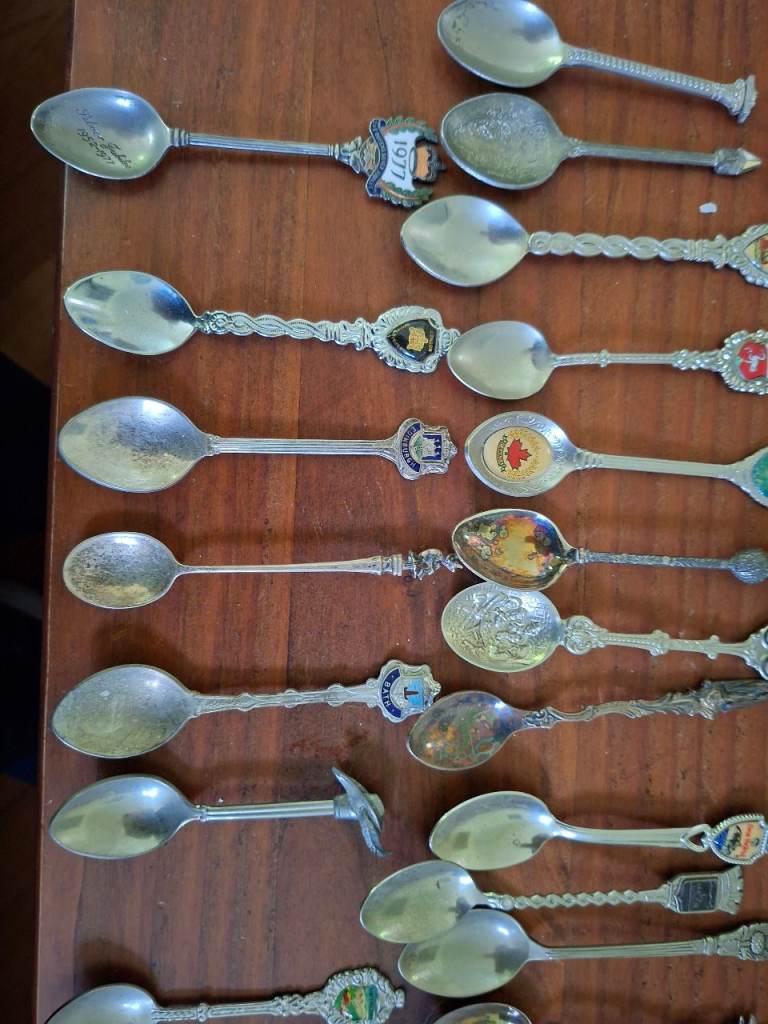 Large collection of collectors spoons