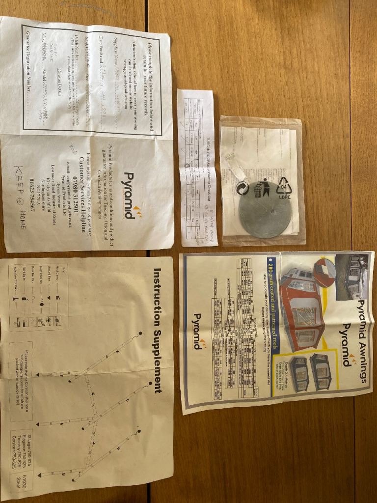 Pyramid Corsican Caravan Awning Size 750-825