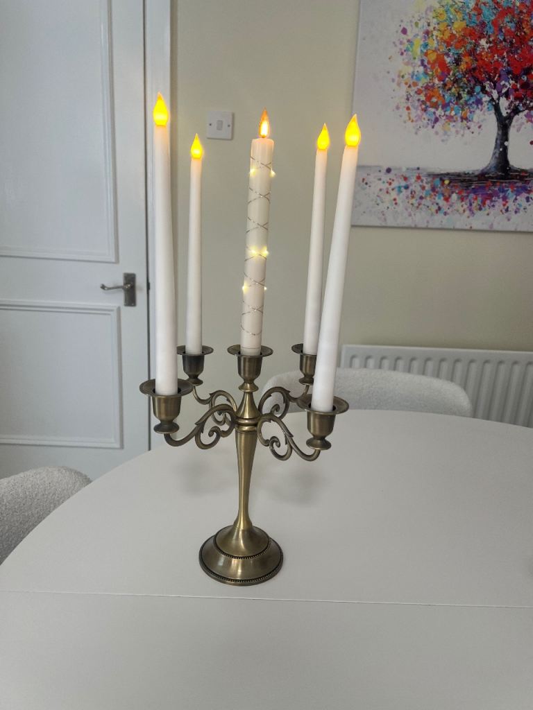 Candelabra brass effect x 9 