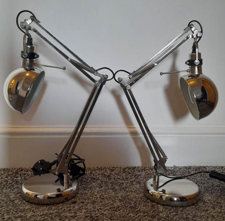 A beautiful pair of Anglepoise chrome  table lamps 