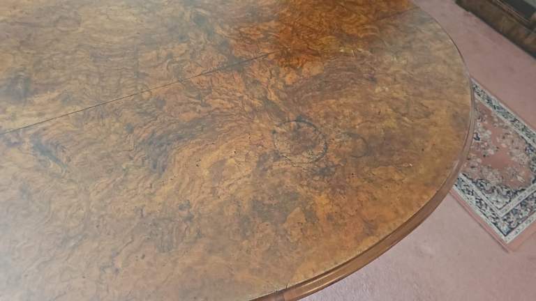 Vintage burr walnut dining table 