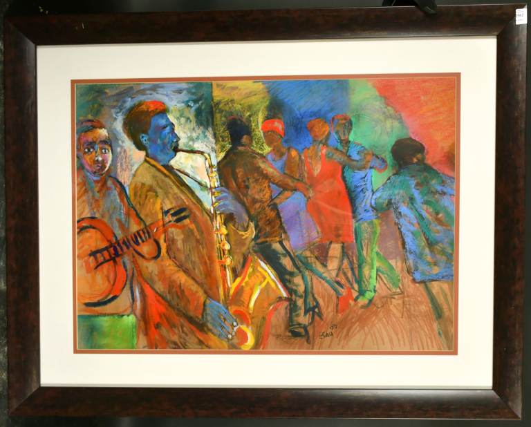 image for Large original jazz painting 