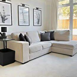 Corner L shape Sofa couch 2 + 3 4 5 6 7 8 seater grey cream beige colour  free delivery