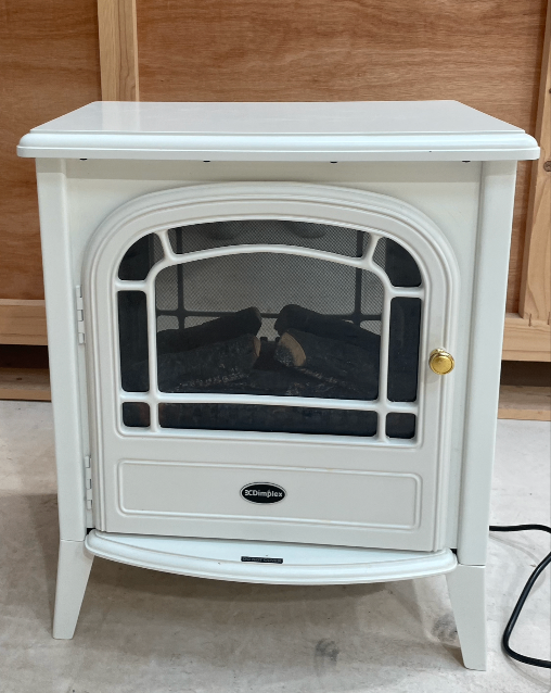 Dimplex Courchevel Electric Fireplace – White, As Good As New