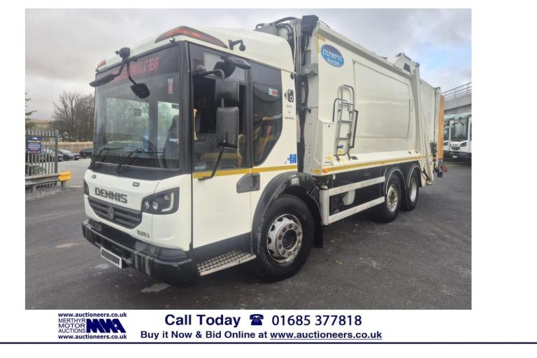 2014 Dennis Elite 6X2 AUTO 26TON OLYMPUS REAR STEER TWIN PACK REFUSE C/W ZOELLER BIN LIFT --- NA ...