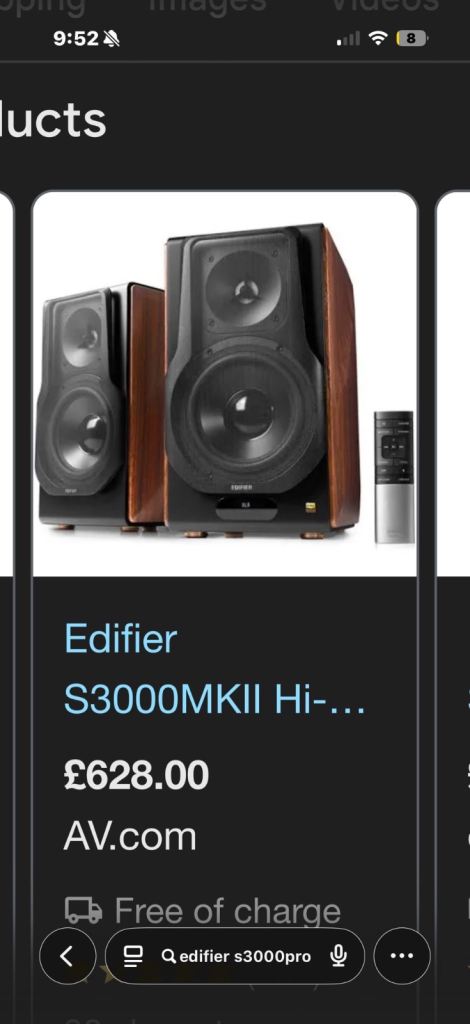 Edifier S3000MKII PRO Audiophile Hi Res Bluetooth 5.0 Active Studio Speakers