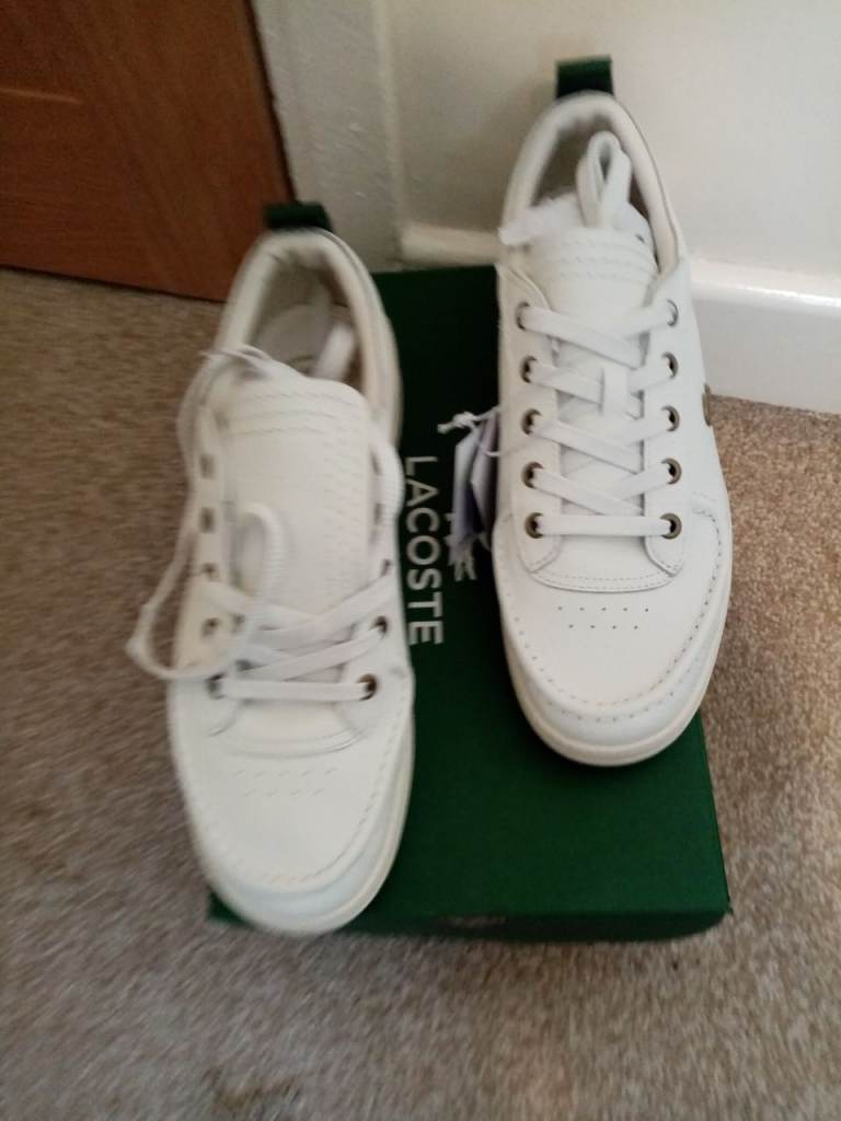 Lacoste umpire uk10 white leather 