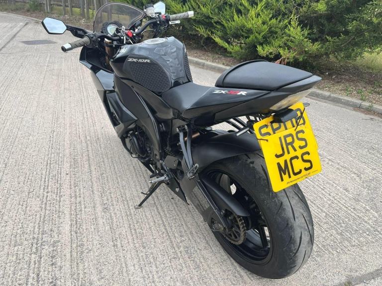 2008 08 KAWASAKI ZX 1000 ZX10 E8F NINJA ZX10R SPORTS BIKE BLACK STRAIGHT BARS