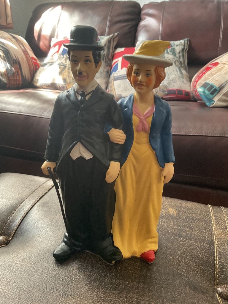 Charlie Caplin and Lady Ornament 