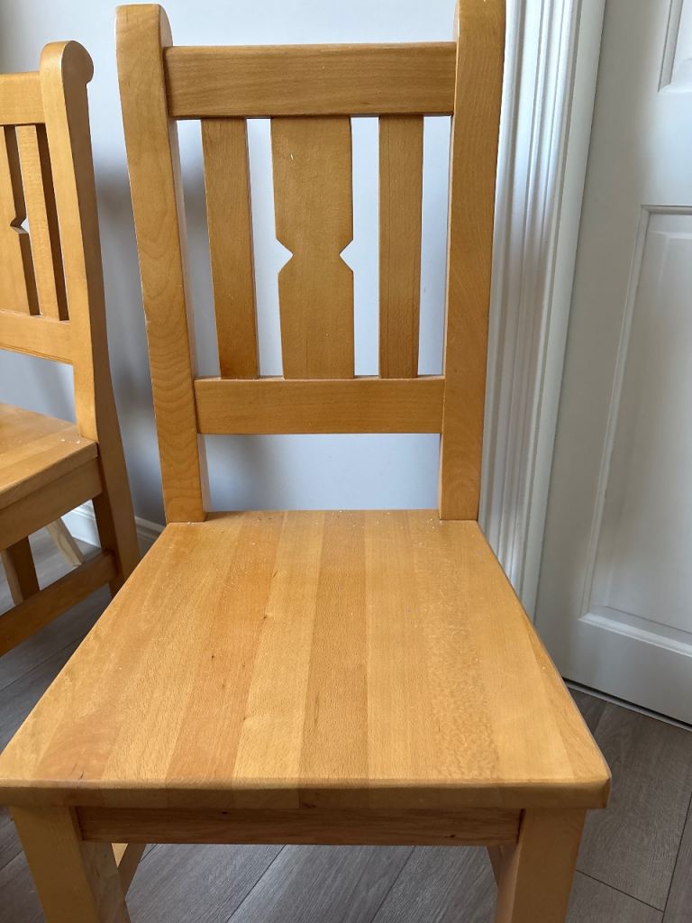 6 x Solid Maple Dining Chairs