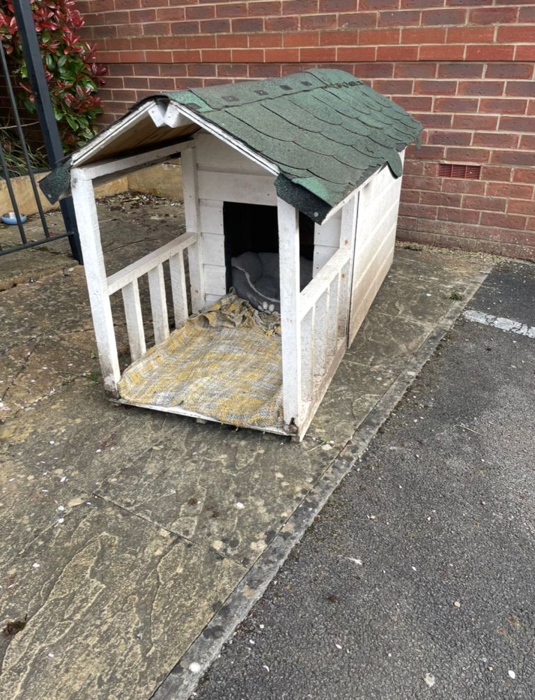 Large Wooden Dog Kennel – Fair Condition, Very Sturdy