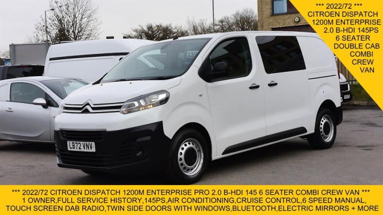 2022 Citroen Dispatch 1200M ENTERPRISE PRO 2.0 BLUEHDI 145PS 6 SEATER DOUBLE COMBI CREW VAN Combi...