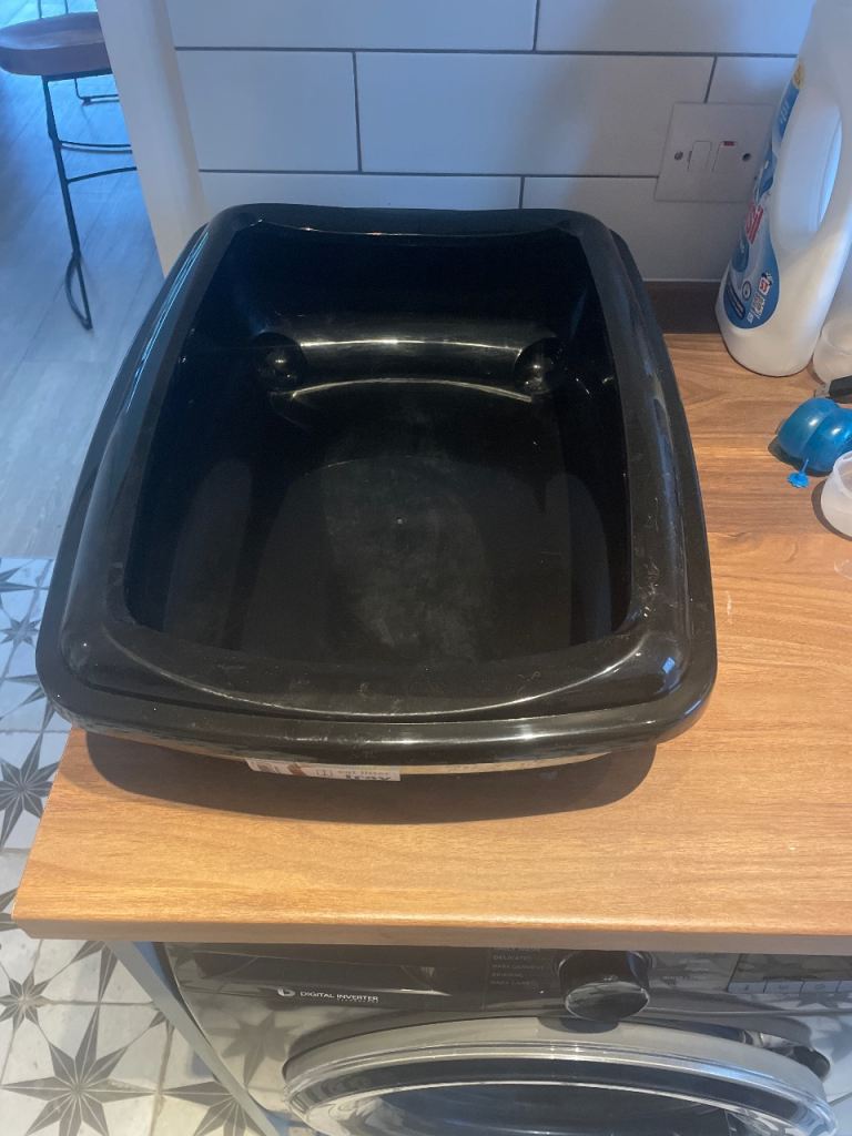 Large cat litter tray - black