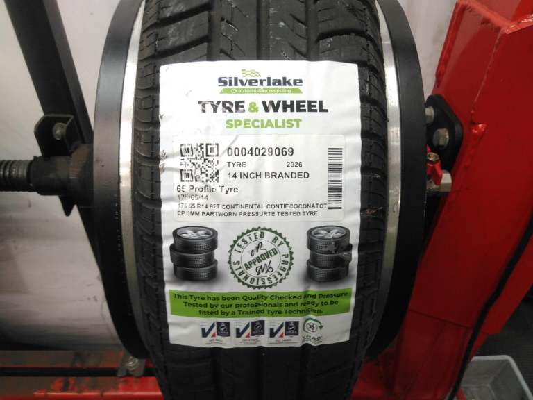 175 65 R14 82t Continental Contiecoconatct Ep 6mm Partworn Pressurte Tested Tyre