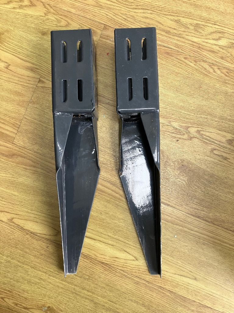 Two Fence Post Support Anchors/Spikes