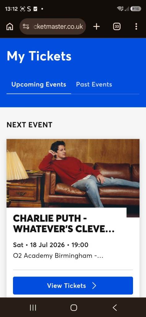 Charlie Puth 1 ticket