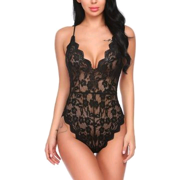 image for Bnip ladies Lace bodysuit. Black