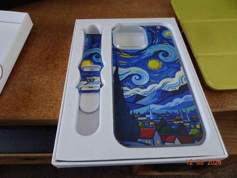 Impression of Van Gogh for Apple Watch Band SE 38-40mm iPhone Case 15 pro max Combo