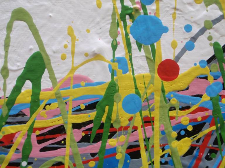Large 80x60cm Hand-Painted Tree on Framed Canvas | Abstract Modern Wall ...