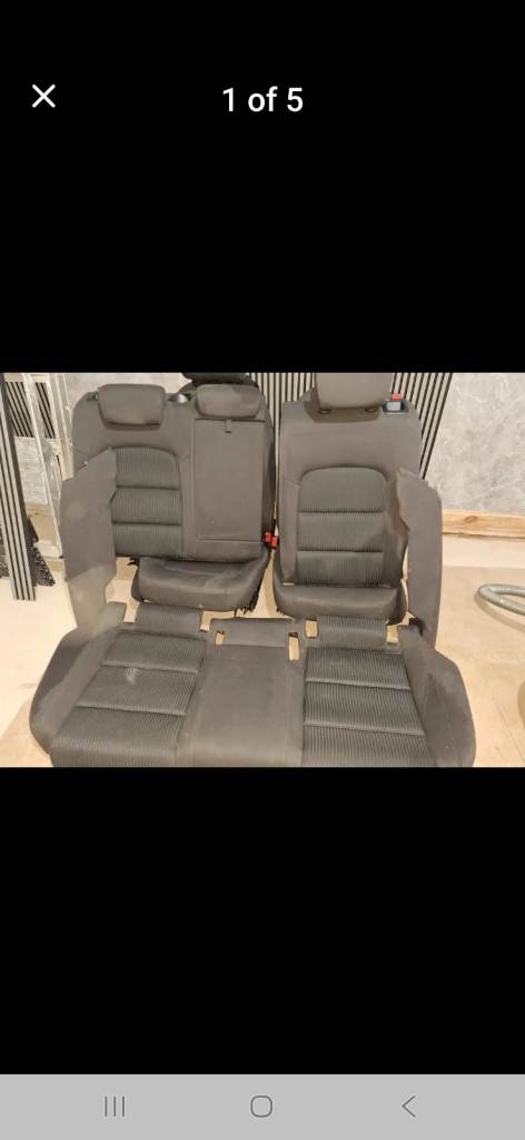 Audi a4 2012 Full Set of Car Seats - Black Fabric, Good Condition
