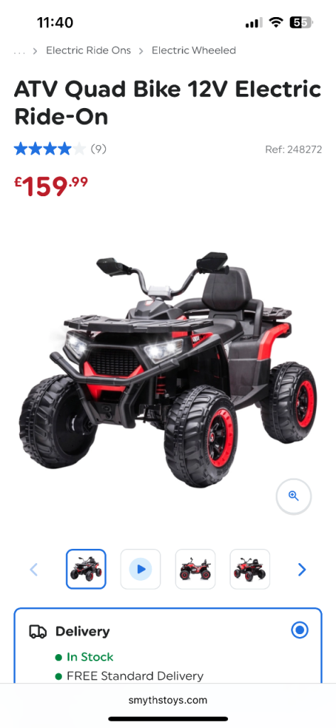 childrens electric quad £100