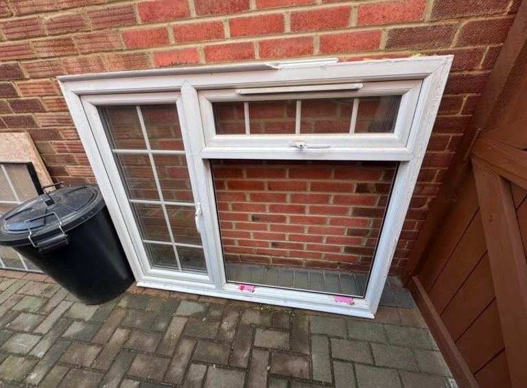 UPVC Window Frame with Glass Panels (Double Glazed) - Good