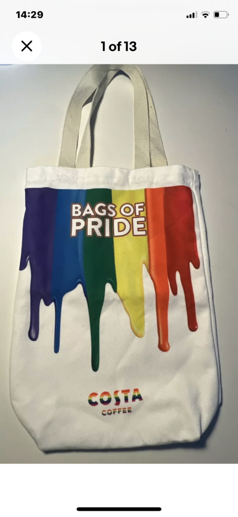 Costa Coffee “Bags of Pride” Limited Edition Canvas Tote Bag - LGBTQ 