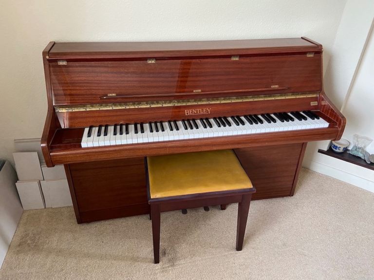 PIANO: Bentley Compact 85C Upright, in bright mahogany