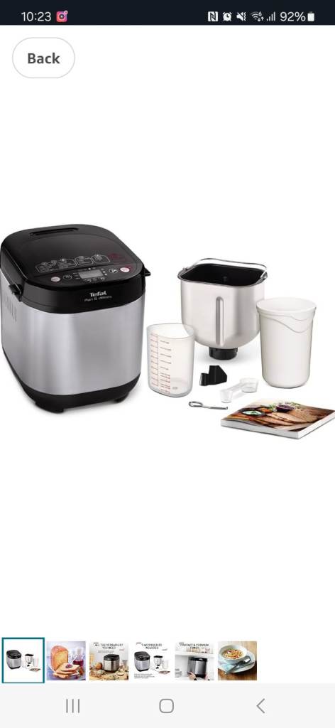Tefal pain and delices bread maker
