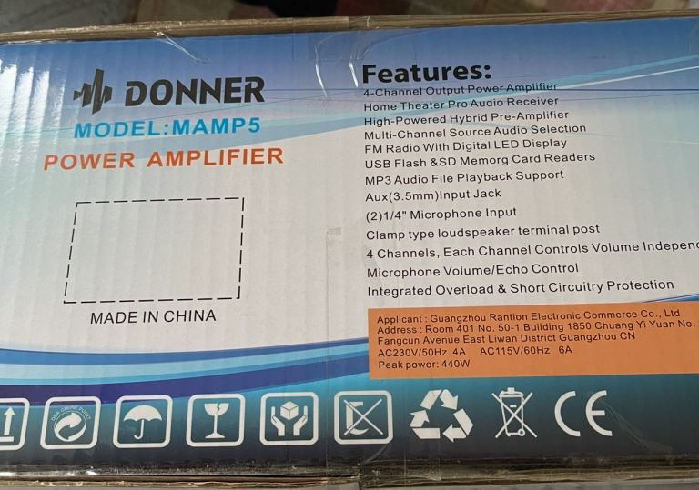 4 channel output power amplifier 