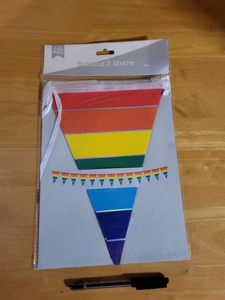 Rainbow bunting. Brand new