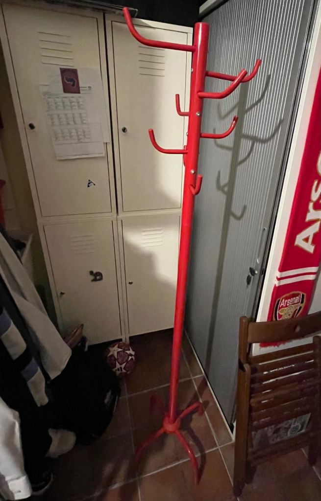Red coat stand