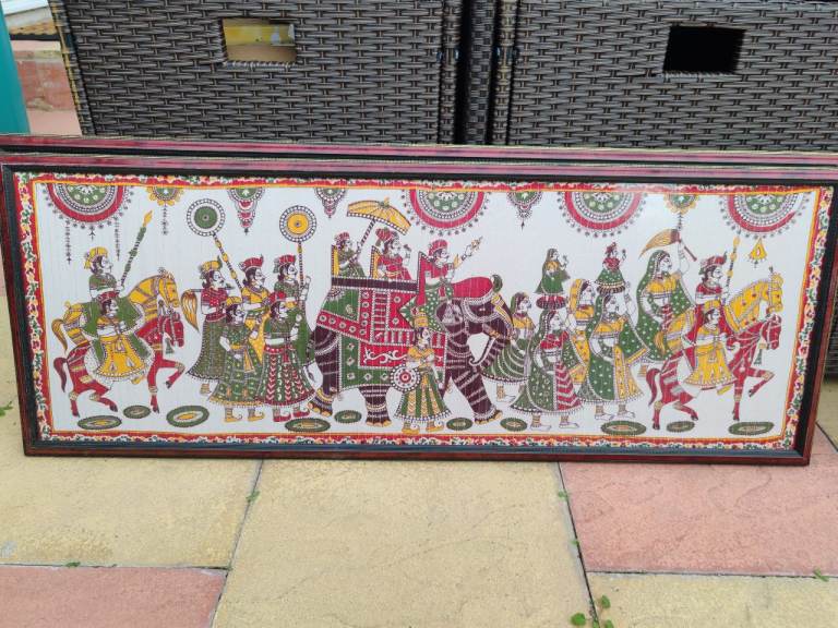 Large Indian Folk Art Wall Hanging