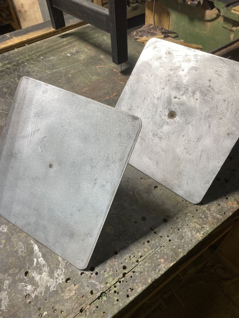 Pair of aluminium plasterers hawks
