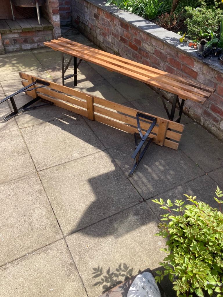 Outdoor Folding Bench – Fair Condition
