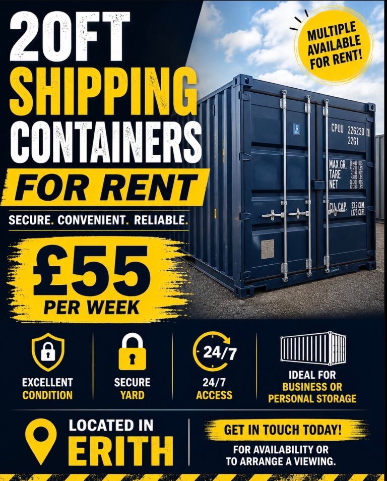 20ft containers for rent