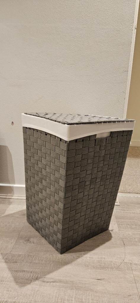Grey & White Laundry Bin **REDUCED**