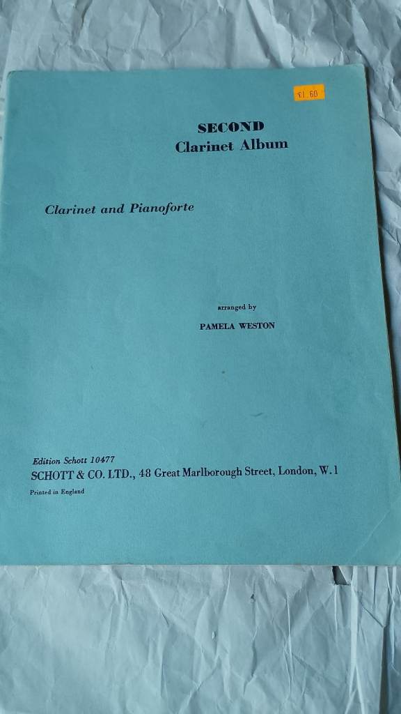 Selection of sheet music for clarinet