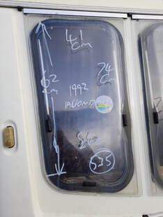 92 Avondale caravan front offside window 
