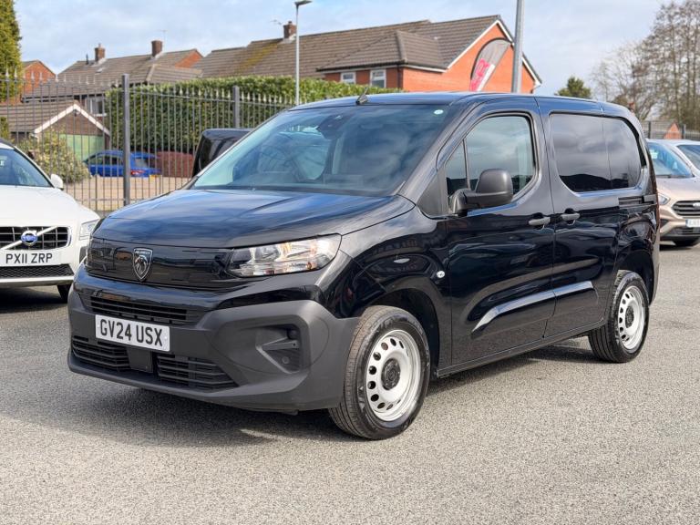 2024 24 PEUGEOT PARTNER 1.5 BLUE HDI 1000 PROFESSIONAL BLACK 3 SEATS ONE OWNER 