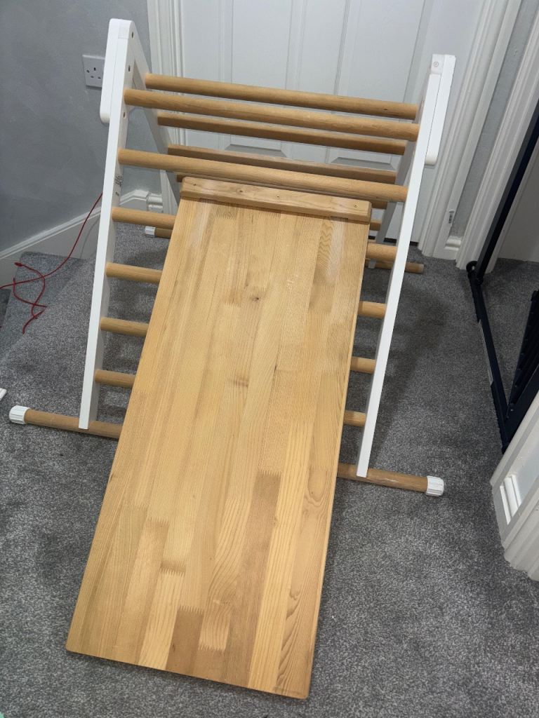 Wooden indoor baby toddler slide climbing frame 